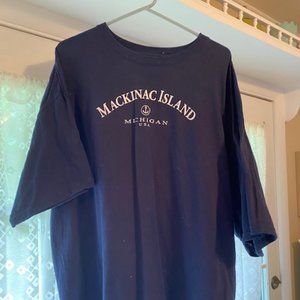 Mens Gildan 2X Mackinac Island T-shirt - Navy